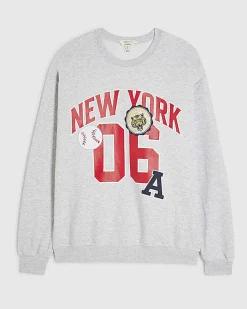 Grey Long Sleeve New York Sweatshirt