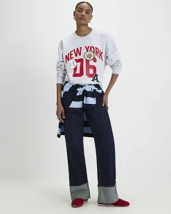 Grey Long Sleeve New York Sweatshirt