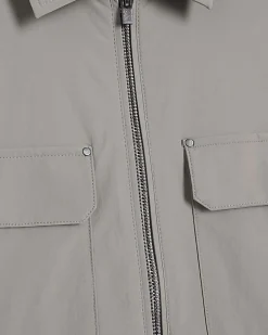 Grey Muscle Fit Shacket