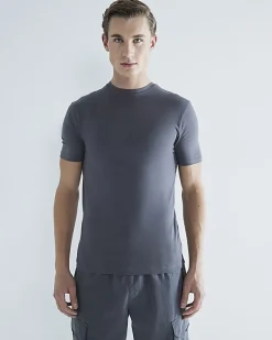 Grey Muscle Fit Stretch T-Shirts 3 Pack