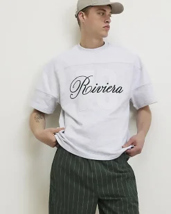 Grey Oversized Fit 78 Riviera T-Shirt