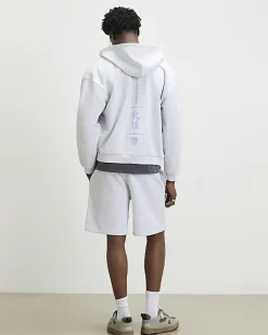 Grey Oversized Fit Hokkaido Washed Shorts