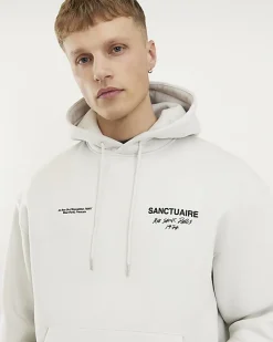 Grey Oversized Fit Sanctuaire Hoodie