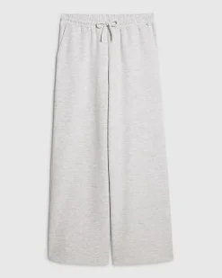 Grey Premium Drawstring Wide Leg Joggers