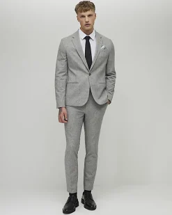 Grey Puppytooth Skinny Fit Suit Jacket