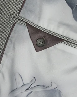 Grey Puppytooth Skinny Fit Suit Jacket