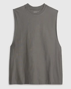 Grey Regular Fit Essential Tank Top