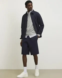 Grey Regular Fit Half Zip Jumper