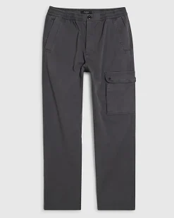 Grey Regular Fit Stretch Cargo Trousers