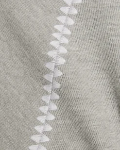 Grey Short Sleeve Cosy Whipstitch T-shirt