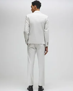 Grey Slim Fit Puppytooth Suit Trousers