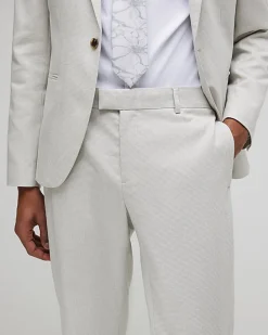Grey Slim Fit Puppytooth Suit Trousers