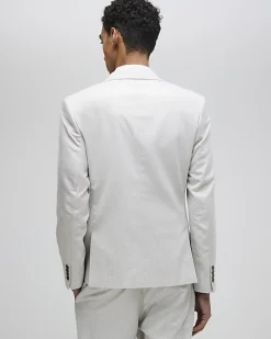 Grey Slim Fit Puppytooth Suit Jacket