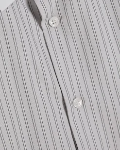 Grey Slim Fit Stripe Shirt