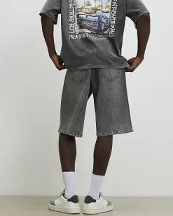Grey Washed Denim Jorts