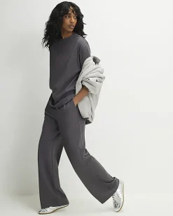 Grey Wide Leg Joggers