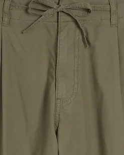 Khaki Barrel Leg Cargo Trousers