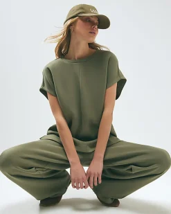 Khaki Premium Twill Short Sleeve Top