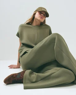 Khaki Premium Twill Short Sleeve Top