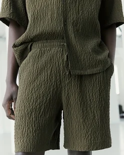 Khaki RI Studio Pleated Shorts