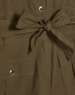 Khaki Sleeveless Utility Playsuit