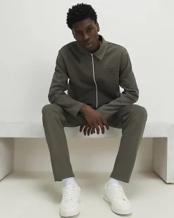 Khaki Slim Fit Interlock Monogram Joggers