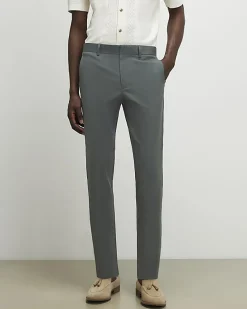 Khaki Slim Fit Stretch Chino Trousers