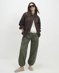 Khaki Utility Cargo Cuffed Joggers