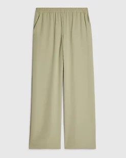 Khaki Wide Leg Trousers