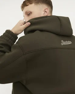 Khaki Zip Through Premium Hoodie