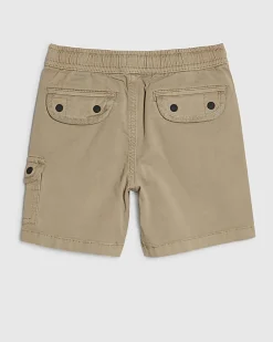 Mini Boys Beige Twill Cargo Shorts
