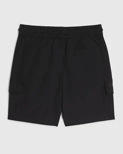 Mini Boys Black Zip Cargo Shorts