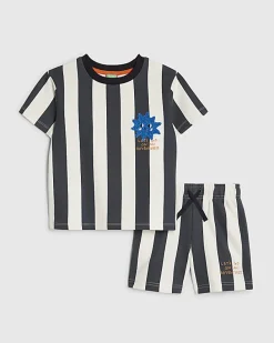 Mini Boys Navy Abbie Rosie Striped Set