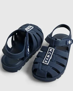 Mini Boys Navy Caged Jelly Sandals