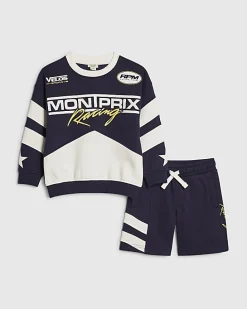 Mini Boys Navy MontPrix Sweatshirt Set