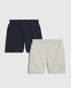 Mini Boys Navy RR Pack Of 2 Shorts