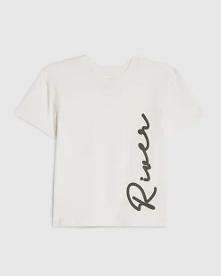 Mini Boys White Regular Fit River T-Shirt