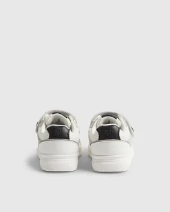 Mini Boys White RI Embossed Trainers
