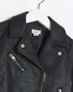 Mini Girls Black Biker Jacket