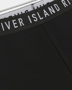 Mini girls black RI cropped leggings