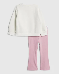 Mini Girls Cream York Bag Sweatshirt Set