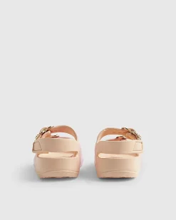 Mini Girls Pink Double Strap Ombre Sliders