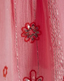 Mini Girls Pink Embellished Kaftan