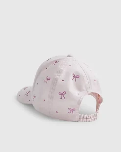 Mini Girls Pink Glitter Bow Cap