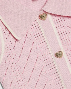 Mini Girls Pink Polo Top Set
