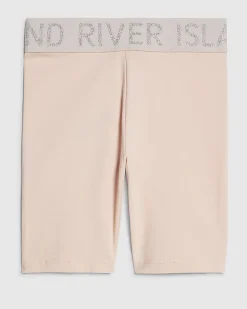 Mini Girls Pink RI Waistband Cycling Shorts