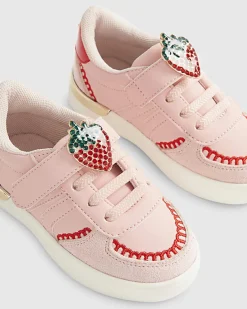 Mini Girls Pink Strawberry Trainers
