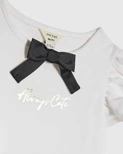Mini Girls White Faux Suede Skort Set