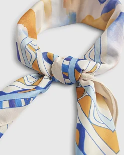 Multi Colour abstract print scarf