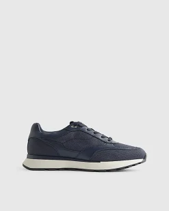 Navy Mesh Runner Trainers